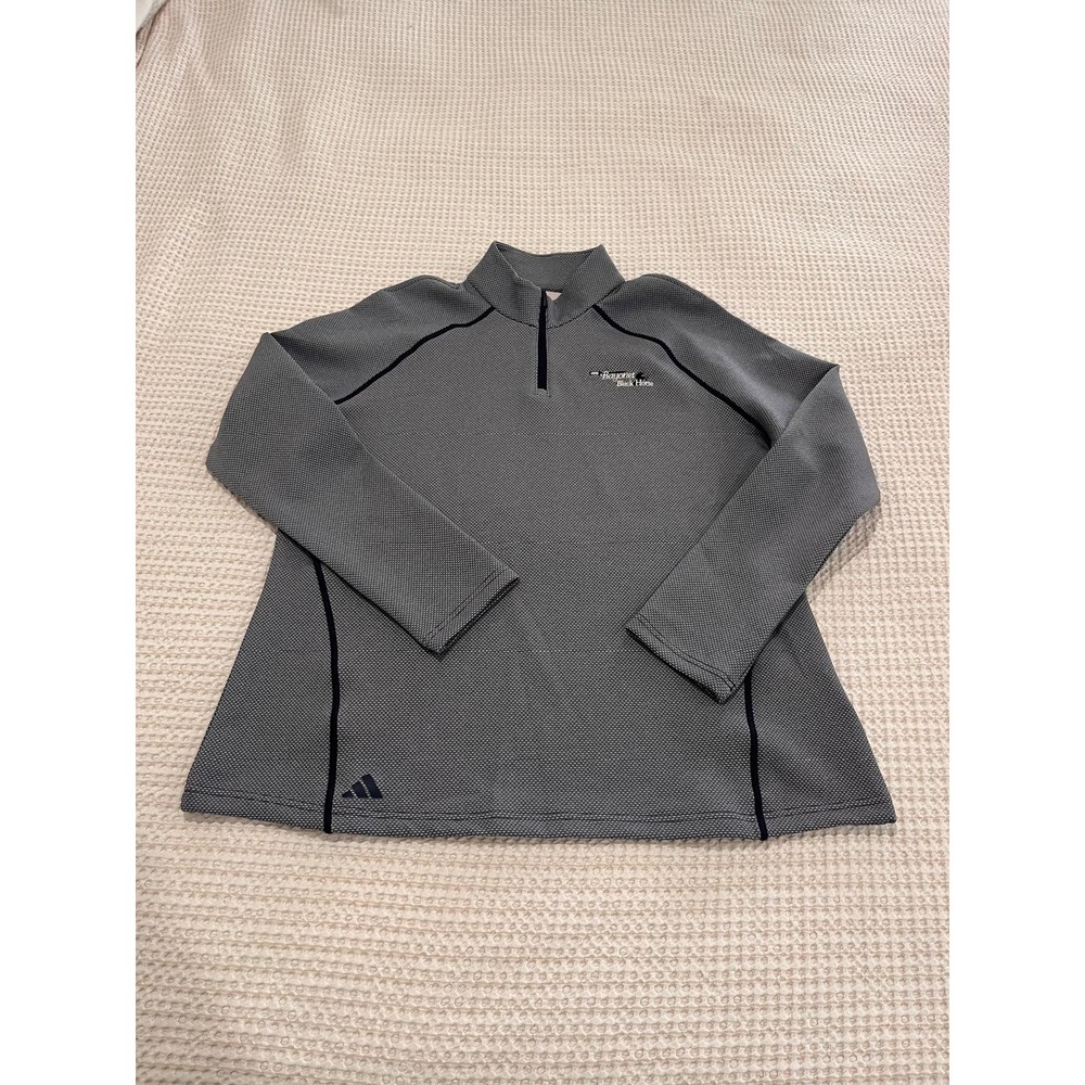 Adidas Womens Extra Large Pullover 1/4 Zip Long Sleeve Golf Bayonet Black Horse